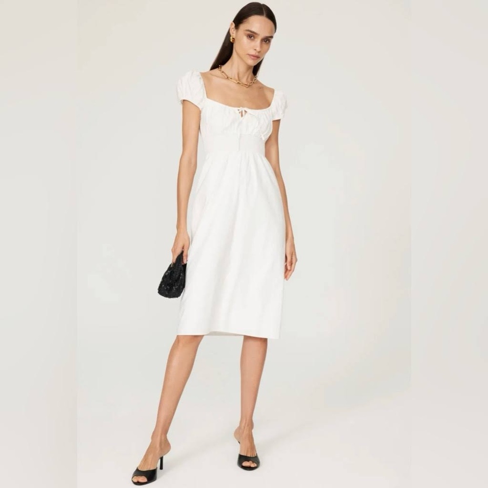 Reformation White Arna Dress Size 8 US